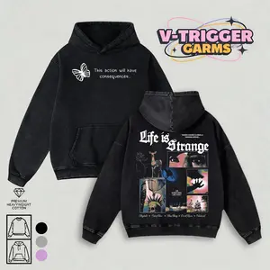 Life is Strange game Retro Washed Unisex T-shirt, Tank Top, Hoodie Game Streetwear tee Oversize heavyweight cotton t-shirt Casual soft crew neck tee