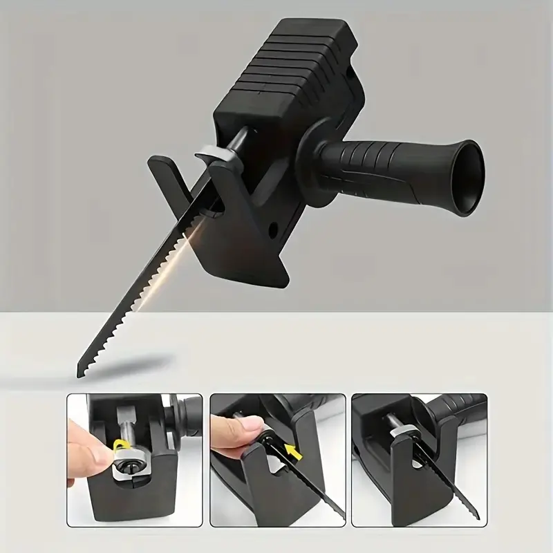 Multifunctional Electric Saw Attachment for Drills, Universal Woodworking Tool Adapter, Converts Drill to Reciprocating Saw, Practical Accessory