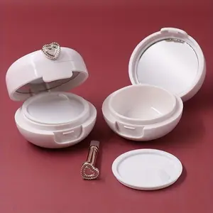 Empty Lip Balm Container with Mirror & Applicator, Portable Cream Packaging Case, Essential Beauty Product for on-the-Go, Skincare