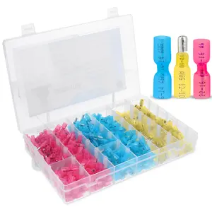 Solderstick Heat Shrink Bullet Connectors 130PCS Kit – Waterproof Electrical Wire Connectors Set in Clear Storage Box | Wired Jack Automotive Terminal Kit