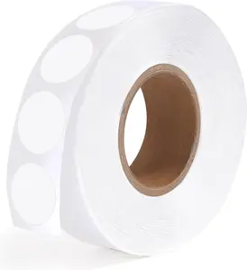 1000 PCS Dot Stickers 1/2 Inch Circle Small round Coding Labels, Blank White Color Sticky Dots for Yard Sale Office Shop Home Marking (White) Aanxufa