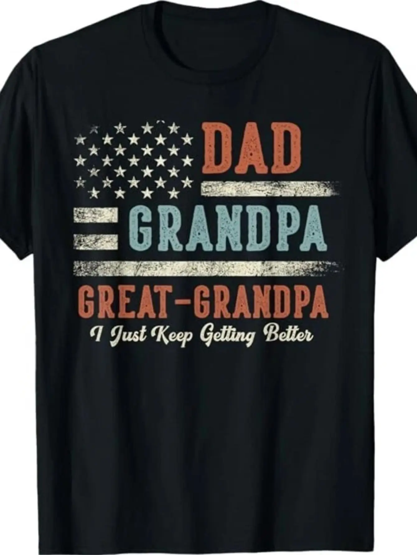 T-Shirt for Dad, Grandpa, And Great Grandpa - I Ju unisex soft cotton short sleeve t shirt, vintage graphic casual tee for men women teens, perfect birthday holiday gift for camping travel gym daily street casual wear