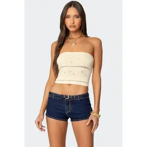 Belline Knit Strapless Top