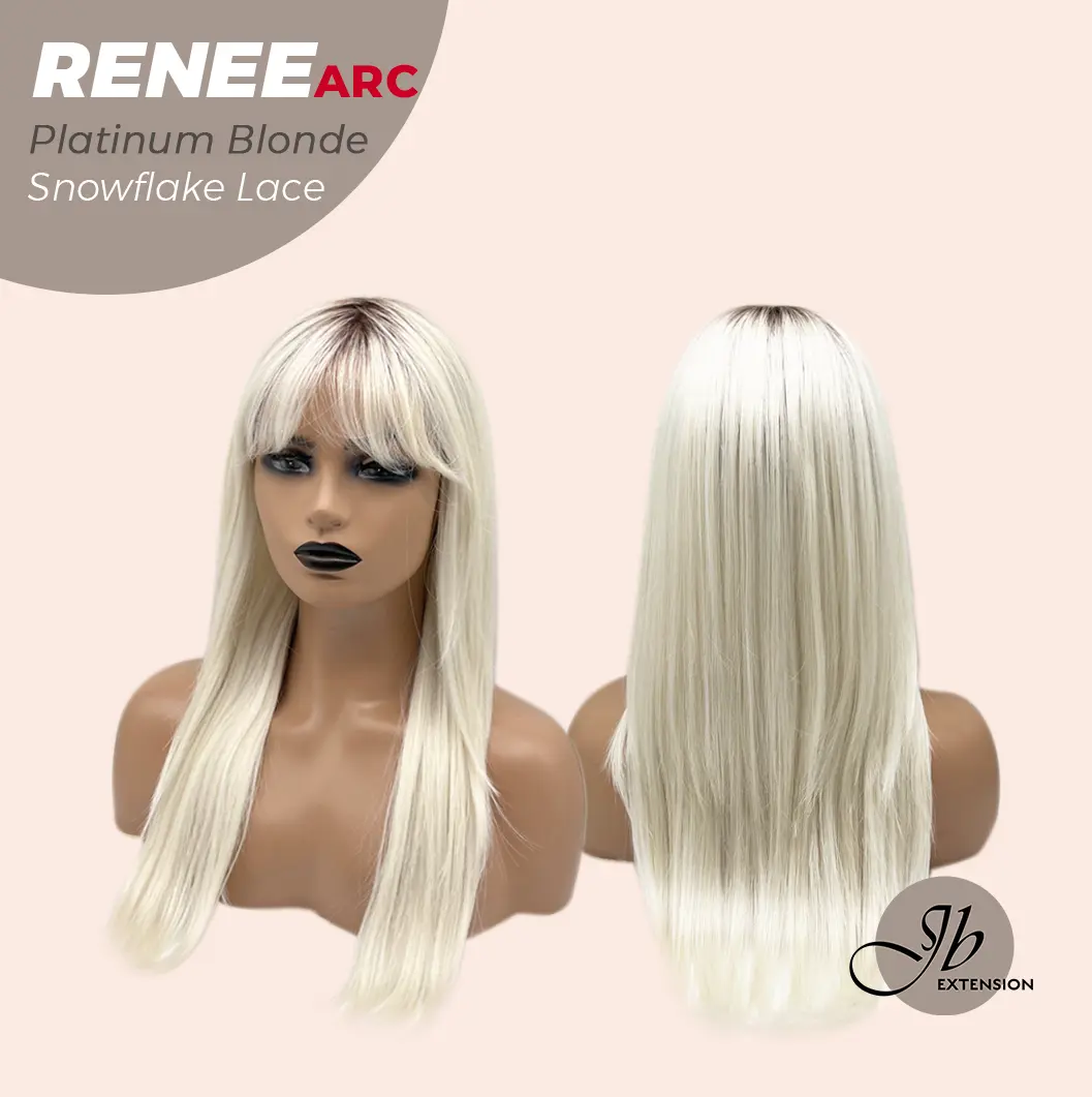 JBEXTENSION 21 Inches Pre-Cut Arc Snowflake Lace Frontlace Glueless Wig RENEE【BENDY EAR TABS】
