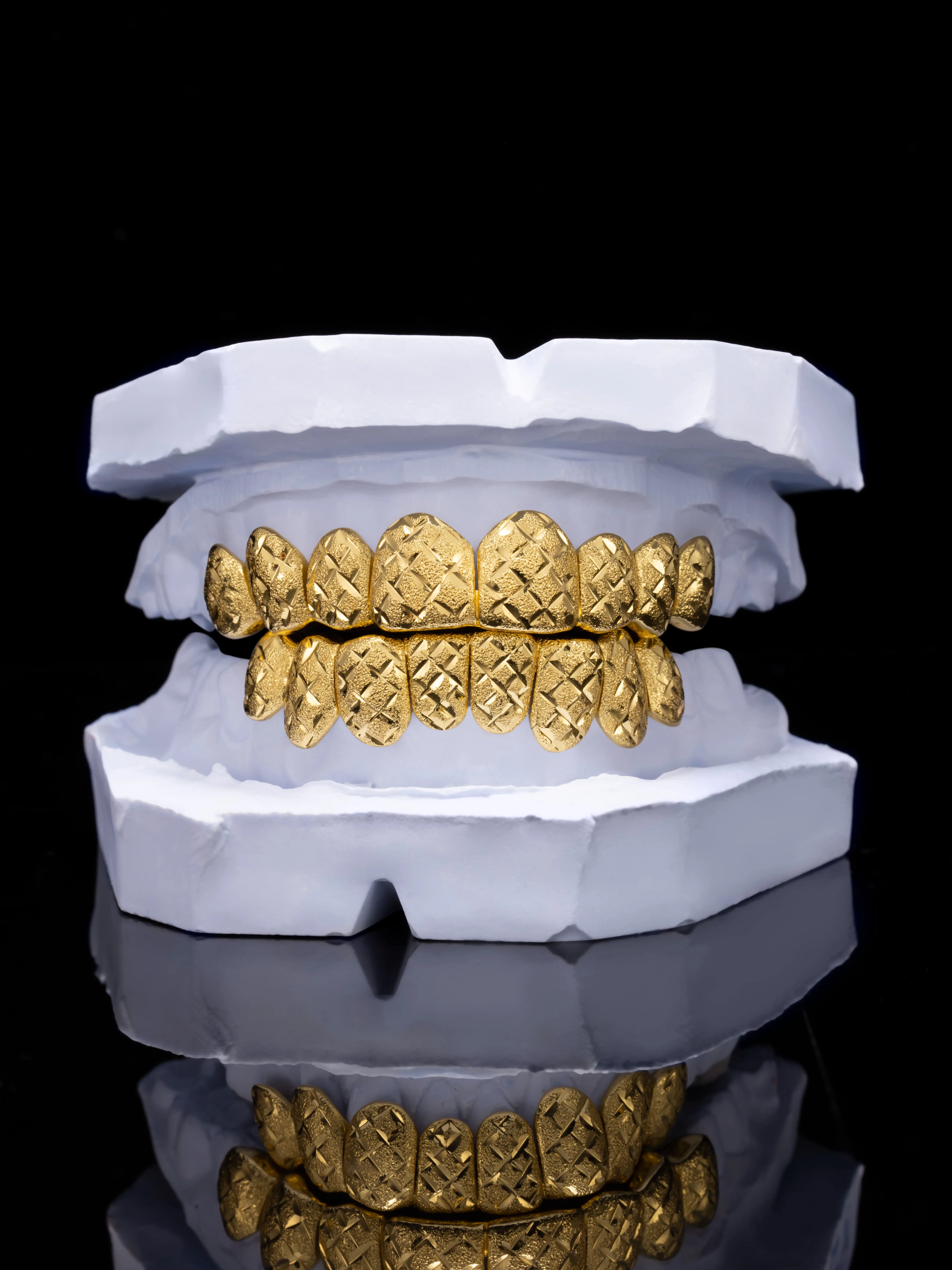 X-Cut Over Diamond Dust Custom Grillz