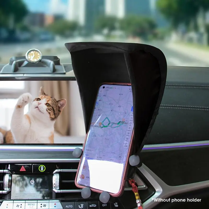 Cell Phone Umbrella Sun Shade Phone Sun Shade Glare Blocking Phone Stand Mobile Phone Holder Sun Shield For Motorcycle Bike