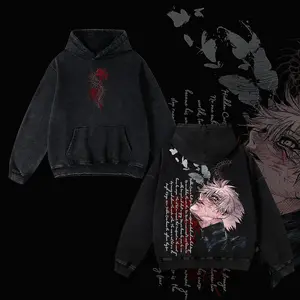Ken Kaneki Tee – Tokyo Ghoul Vintage Wash Hoodies, Oversized Unisex Anime Merch, Graphic Tee, Anime Merch Fan, Outfits Men