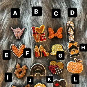 Leopard print croc charms