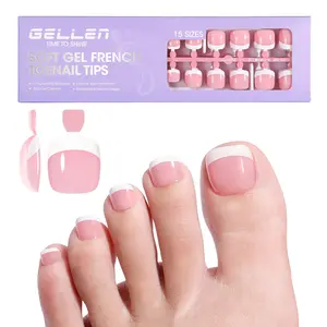 Gellen Toe French Press ons Short 15 Sizes Nail Extensions Acrylic Nails Extension Nail Extensions Nail Kit Set Nail Art for Thanksgiving Christmas Singles’ Day Monday gift