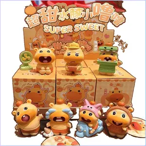 Small quantity of super sweet capybara figurines blind box trendy toys cute accessories cute car decoration