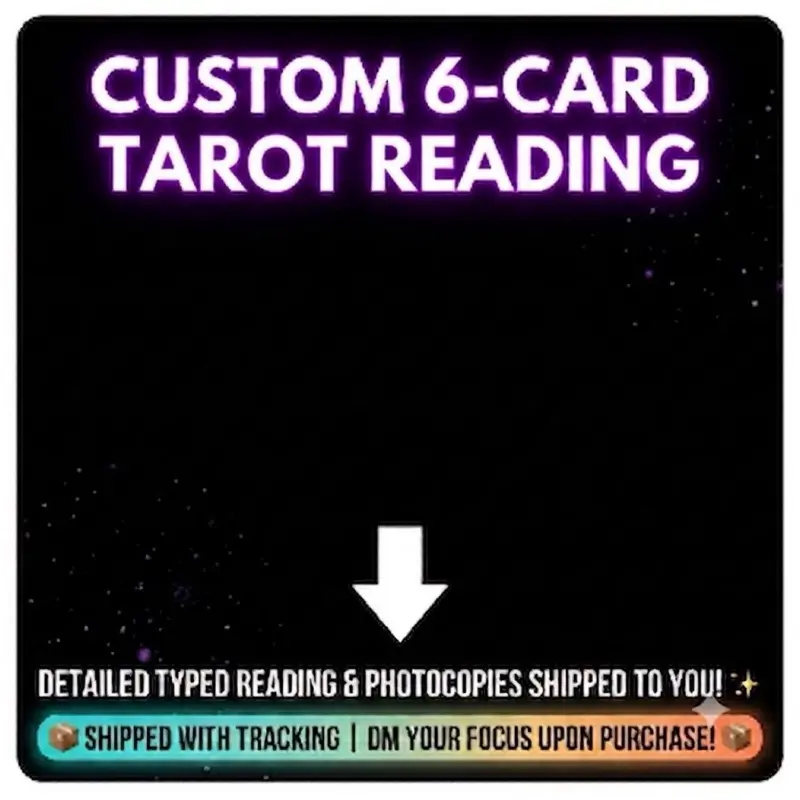 Custom 6-Card Tarot Reading Physical Mailed Copy