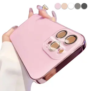 Pink Case For Apple iPhone 17 Pro Max 16/15/14/13/12/11 Electroplated Original Color Anti-fall Protective Cover Protection Protector Pink Casing Smartphone Cellphone Shockproof  phone case iphone 17 pro max cases girls#MothersDayGift #GiftsForHer