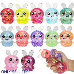 Shiny Rabbit Stress Relief Toy, Slow Rebound Soft Toy, Soft Sensory Fidget Toy for Kids and Adults, Perfect Gift for Holidays