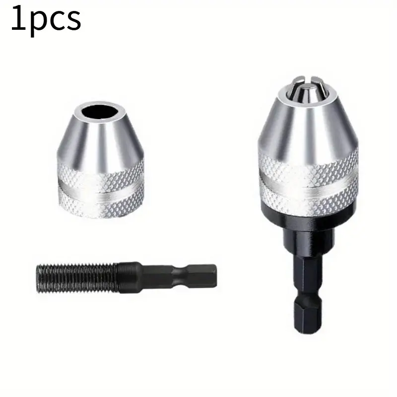 1PCS Multi Keyless Drill Chuck 0.3-3.6mm Conversion Tool 1/4" Hex Shank Quick Replace Adapter Chuck Converter for Electric Drill Power Tool