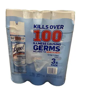 Lysol Disinfectant Spray Crisp Linen Scent 19 Ounce (3 Pack)