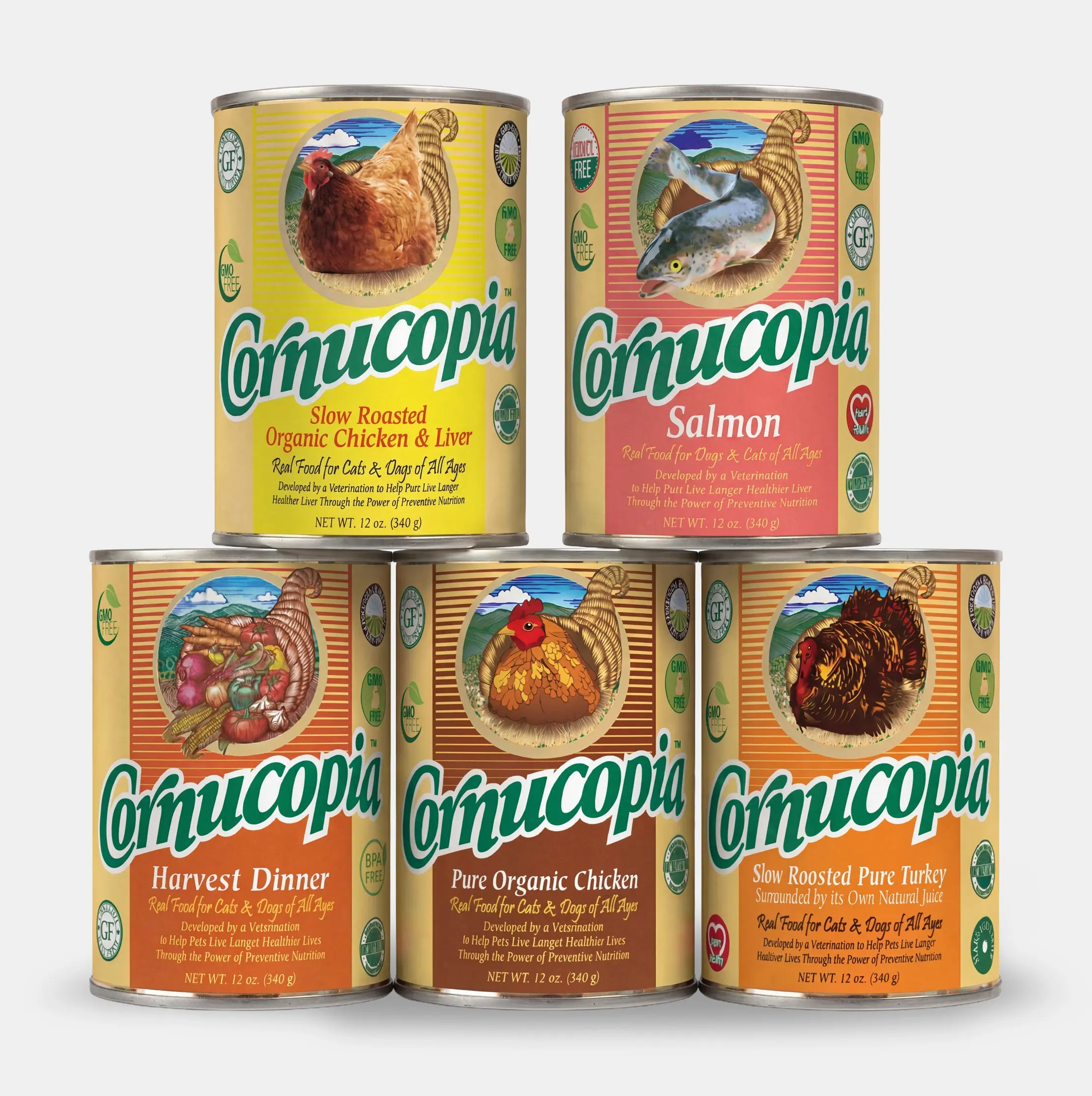 Special 5-Can Variety Pack Wet Dogs & Cats Food, No GMO, No Gluten, No Wheat