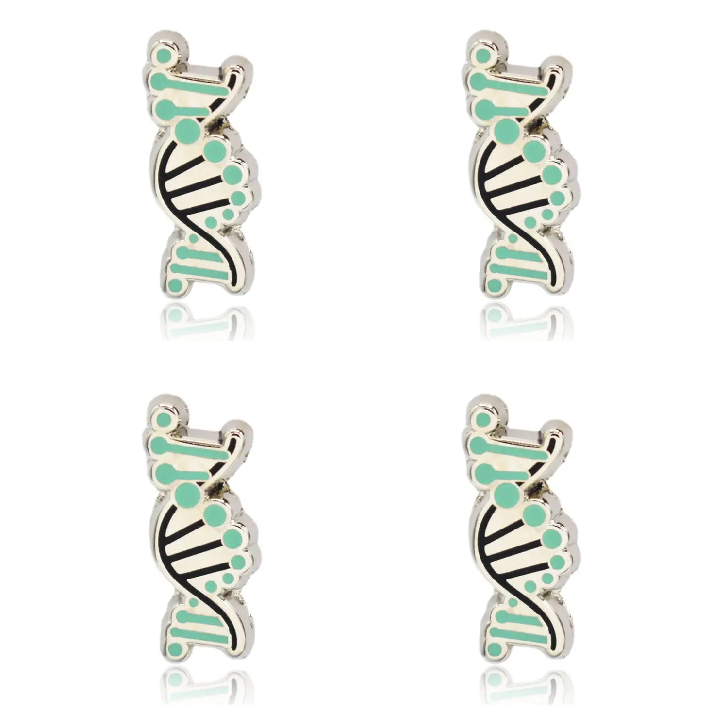 Mini DNA Helix Logo Set of 4 Filler Enamel Pins