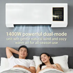 1400W Dual Mode Quick Heating Device, Gentle Natural Wind, Wall Mounted Heater for Bedroom, Office, Living Room, Home Indoor Comfort