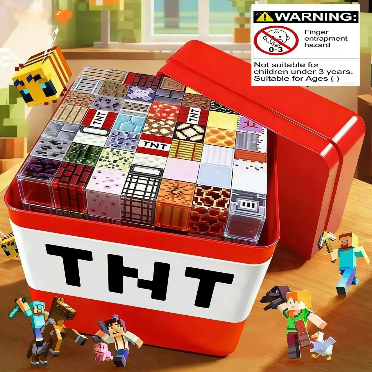 Magnetic Blocks Building Set, Educational Puzzle Toy for Kids, Brain-Boosting Construction Game, Fun Learning Activity for Children, Magnetic Building Cubes