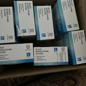 Synmax Vinyl Black  Disposable Gloves  Powder-Free Latex-Free Clean and Waterproof Wear Resistant Cleaning Box Hand Nitrile Material