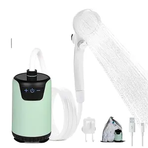 Portable Rechargeable Shower Pump, 8000mAh Rechargeable Battery-Powered Camping Shower Pump with LED Display, 2-Mode Electric Travel Shower for Hiking, Travel, and Outdoor Washing outdoorfun#SummerVibes