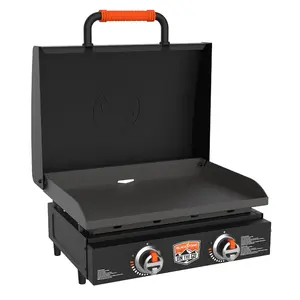 Blackstone OTG 22 Inch Tabletop Griddle Plate with Built-In Hood, Black - Portable Outdoor Grill Appliances for Camping, Tailgate Grilling, and On-the-Go Kitchen Cooking