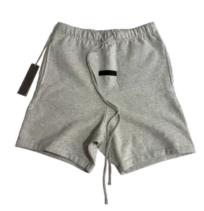 2022 Light Gray Casual Shorts - Loose Fleece Bottoms, CleanFit Street Style Unisex Daily & Athletic Wear