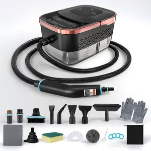 IPOW Handheld Steam Cleaner – 2500W Fast Heat in 15s, 6 Adjustable Levels, 16 Accessories | Chemical-Free Deep Cleaning for Home & Car