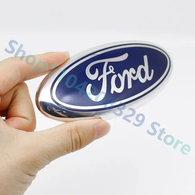Ford Car Logo Badge 145mm Emblem for Edge Escape Transit Ranger Fusion Kuga, Front Grille Rear Trunk Sticker, High-Quality Vehicle Decal, Car Truck Decal, Vehicle Exterior Decoration, Automotive Decoration, Car Decorations, Car Accessories