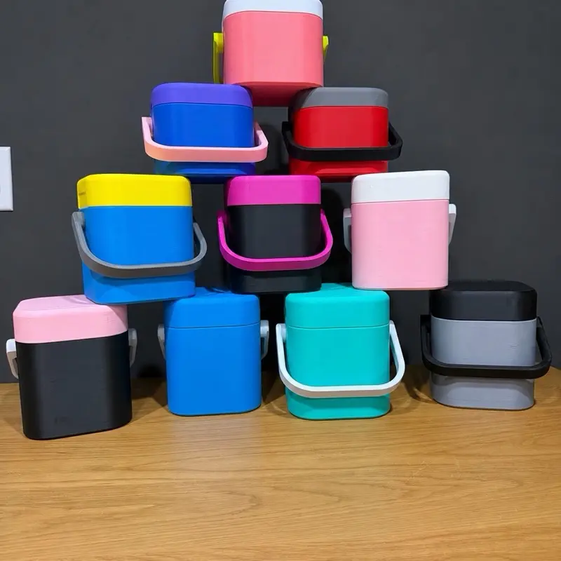 3D Printed 12oz Slim 4-Can Mini Cooler | Portable Beach, Boat & Picnic