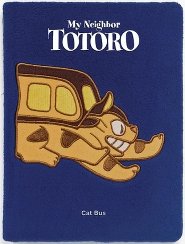 Studio Ghibli(r) My Neighbor Totoro Embroidered Cat Bus Plush Cover Journal - Humanities & Social Sciences Themed Diary, Lined Pages, Full Colors, 8.4" h x 6.1" l x 0.9" w