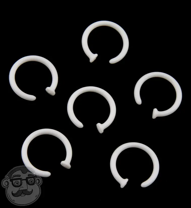 White Bioflex Nose Hoop Ring White Bioflex Nose Hoop Ring