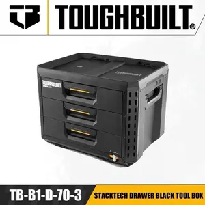 TOUGHBUILT TB-B1-D-70-3 STACKTECH Drawer Black Tool Box