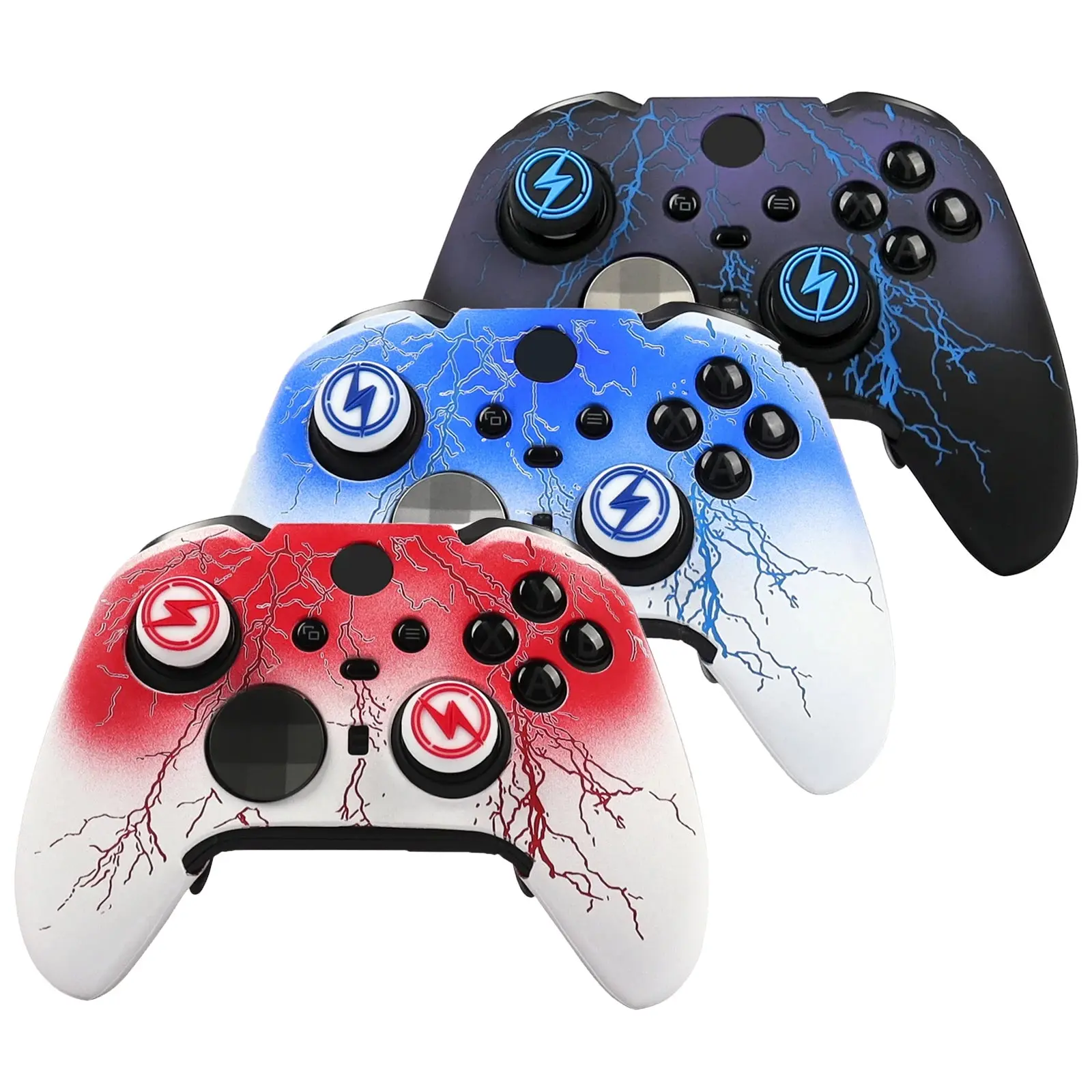 Laser Carving Soft Silicone Protective Case Cover with Grip, Thumbstick Caps for Xbox Elite Wireless Controller Series 2 Gamepad - Scratch Resistant, Shockproof, Dustproof Gaming Accessory