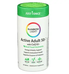 BIG SALE 2026!!! Rainbow Light Adult Multivitamin, Vitamins C & Zinc, B Complex & Choline, Calcium & Vitamin D Supports Bone Health, Energy & Immune Support, Non-GMO, Vegetarian, 90 Tablets