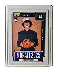 Nolan Traore Rookie 2025-26 Panini NBA #19 Draft Night Card Brooklyn Nets