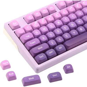 134Keys PBT Keycaps MOA Profile Key Cap for Cherry Gateron MX Switches Mechanical Keyboards Key caps (Gradient )