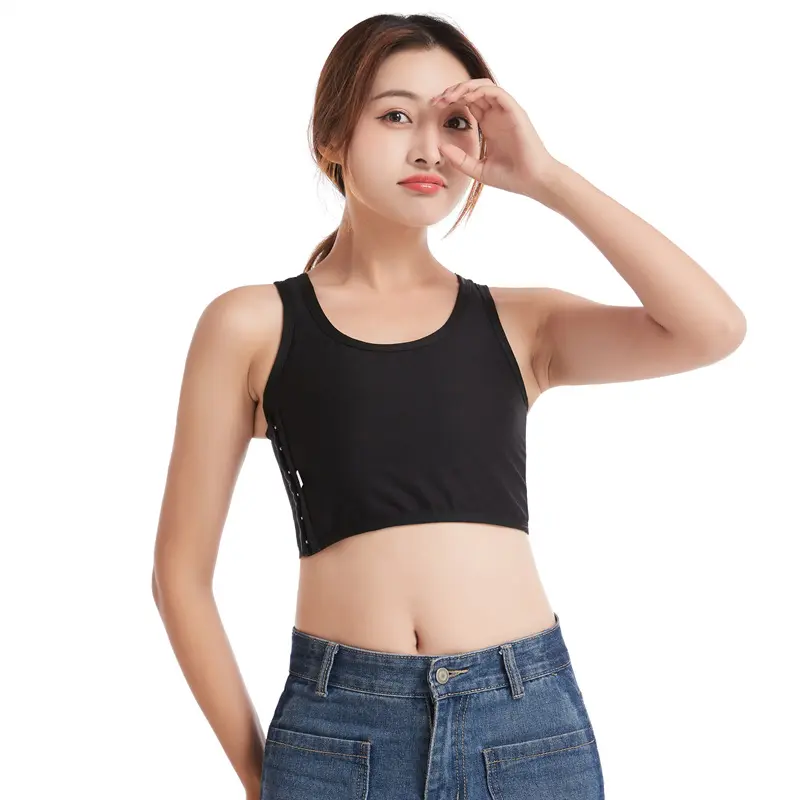 CuteStreet Transgender Tomboy FTM Chest Binder Adjustable Affordable Mesh Breathable and Strong Compression Tank Top Trans Bra Binder