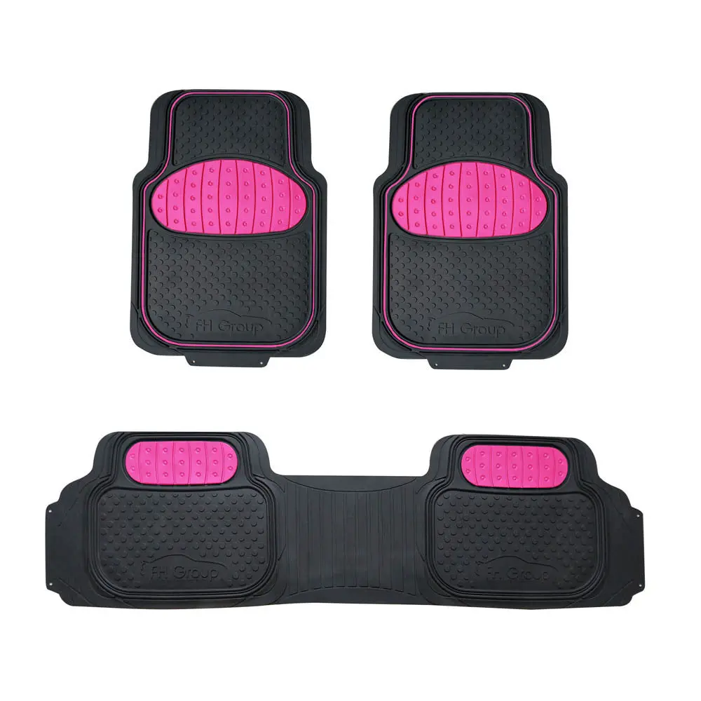 Heavy Duty ClimaProof Trimmable Touchdown Non-Slip Rubber Floor Mats Pink, Car Accessories Women, Cars, Accessories For Car