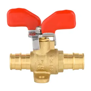 1/2" PEX-A Expansion Butterfly Valve W/Drop Ear, Red (Lead Free)