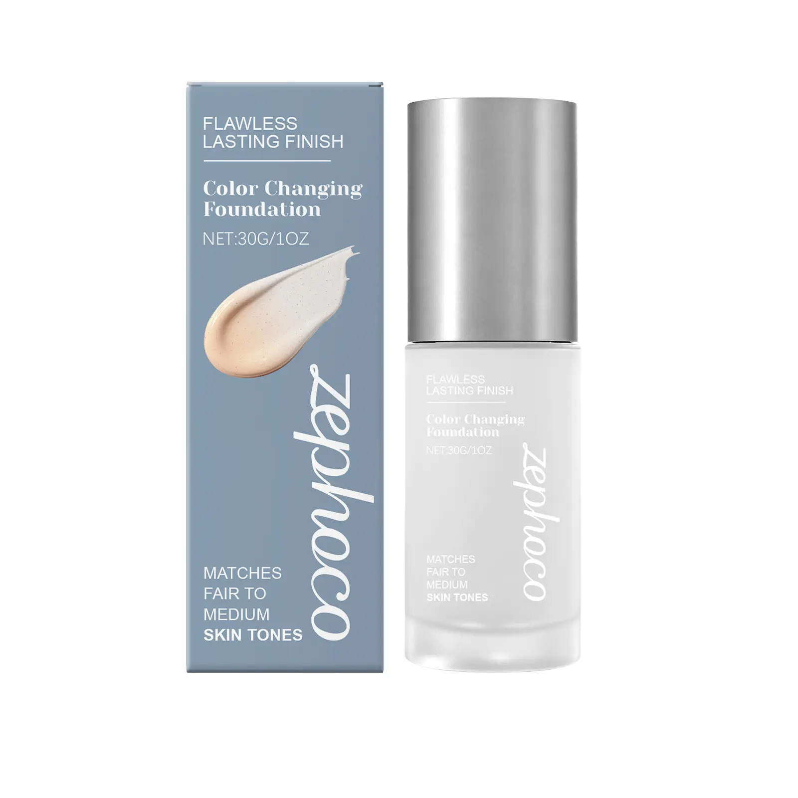 Natural Color-Changing Cosmetic Foundation - Light & Delicate, Moist & Comfortable, for Daily Transparent Makeup Finish