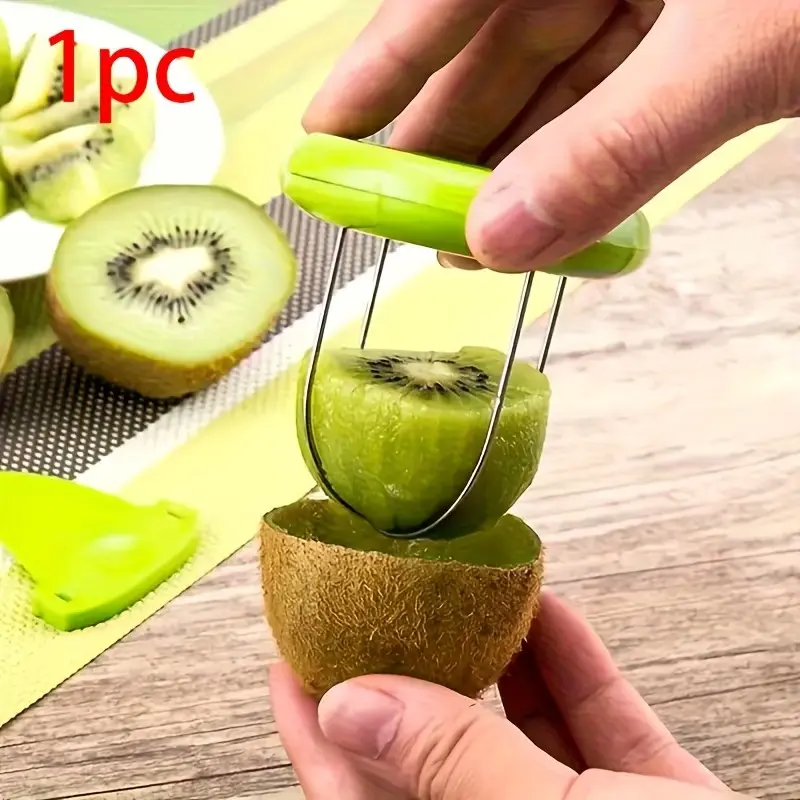 Easy Kiwi Slicer Manual Abs Fruit Peeler Utensils, Non-Electric Kitchen Tool for Outdoor Cooking, Food Safety Essential for Camping & Picnics