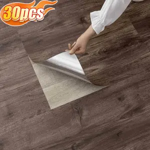 30pcs 11.8in*11.8in Easy Peel & Stick Vinyl Floor Tiles, 11.8x11.8 Inches - Durable, Self-Adhesive & Removable for DIY Home Decor, Christmas Decor Wall Stickers 3D wall panels