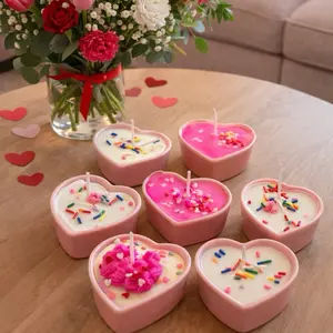 Valentines Heart candles