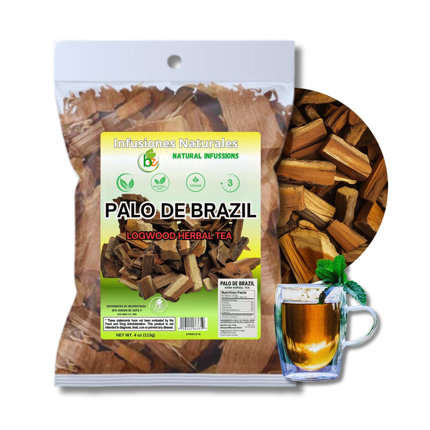 VIRAL Palo Brazil Tea – 4 oz (113g) – 100% Natural Herbal Bark – Haematoxylum brasiletto – Wildcrafted Mexican Tea – Non-GMO, Vegan – Also Known as Logwood, Palo de Tinto, Pernambuco – by Bexpertsusa