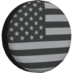 Weatherproof Universal 15in Spare Tire Cover Wheel Protectors for RV Travel Trailer Camper
