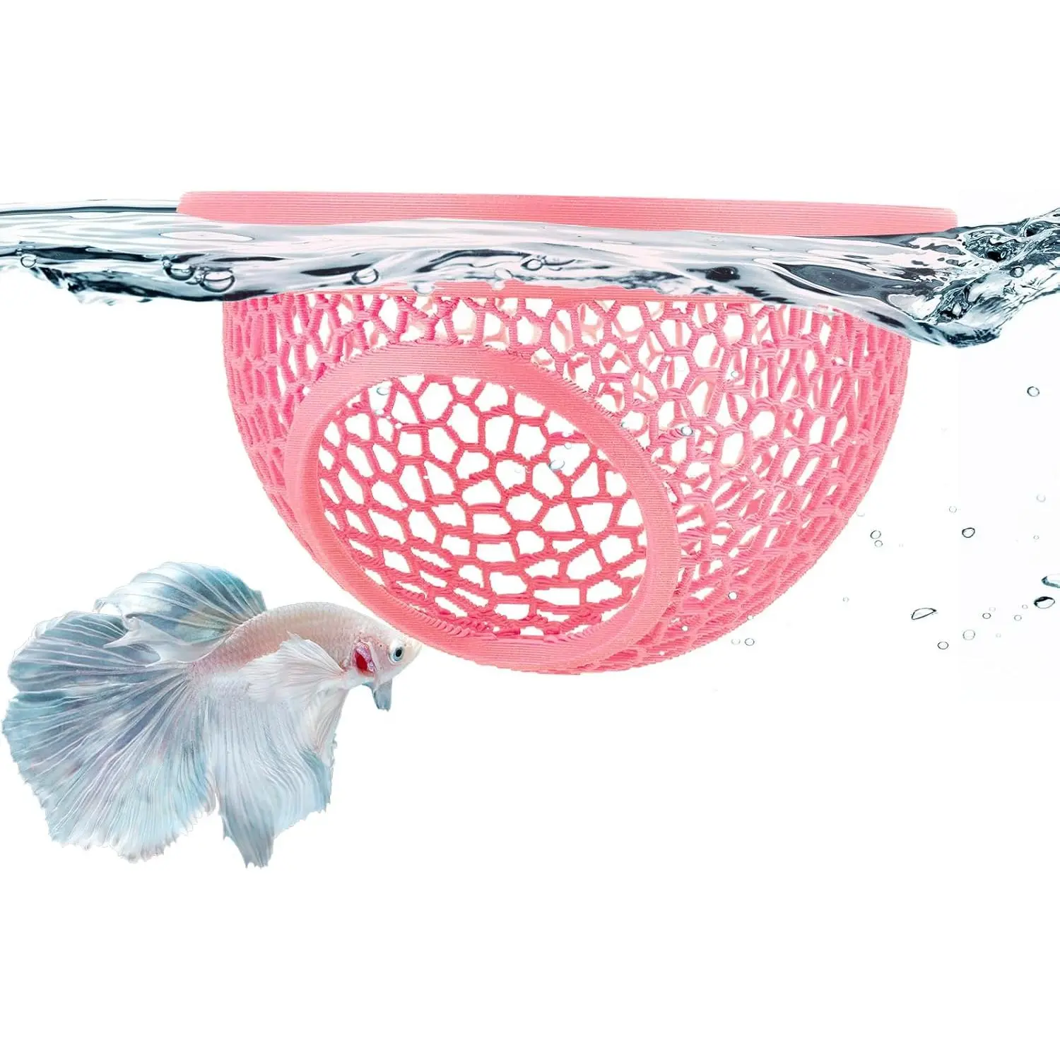 Floating Betta Hide & Shrimp Cave – All-in-One Aquarium Hammock, Feeder, and Safe Resting Spot for Stress-Free Fish Tanks