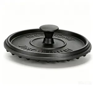 Cast Iron Burger Press,  Heavy Duty Meat Press & Burger Smasher for Hamburger Patties, Smash Burgers, Steak & Sandwich, Flat Top Grill, Blackstone Griddle Accessories