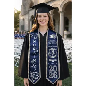 Personalized Nursing Graduation Stole with Name, RN Symbol