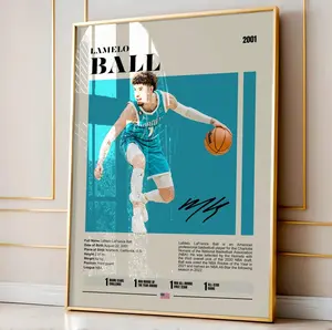 Lamelo Ball, Players, Basketball Poster, Fans, Basketball Gift, Sports Fan Gift, Basketball Wall Decor